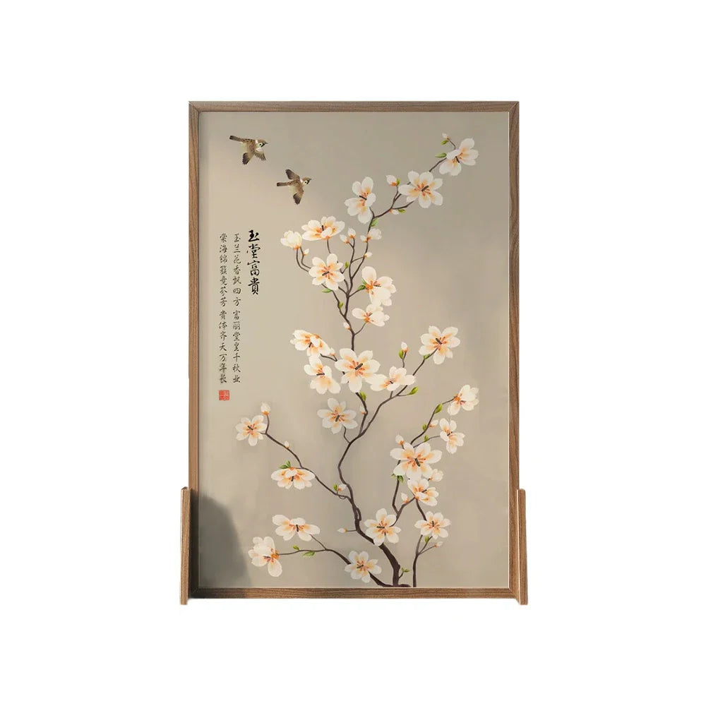 LIVARA Magnolia Solid Flower Wood for Divider, Mongolian Ash Room Home Wood,Suitable Pine Decoration