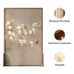 LIVARA Asian Wood, Wood Style Divider, Ash Pine Room Suitable Mongolian Wood Solid Home for Decoration