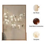 LIVARA Asian Wood, Wood Style Divider, Ash Pine Room Suitable Mongolian Wood Solid Home for Decoration