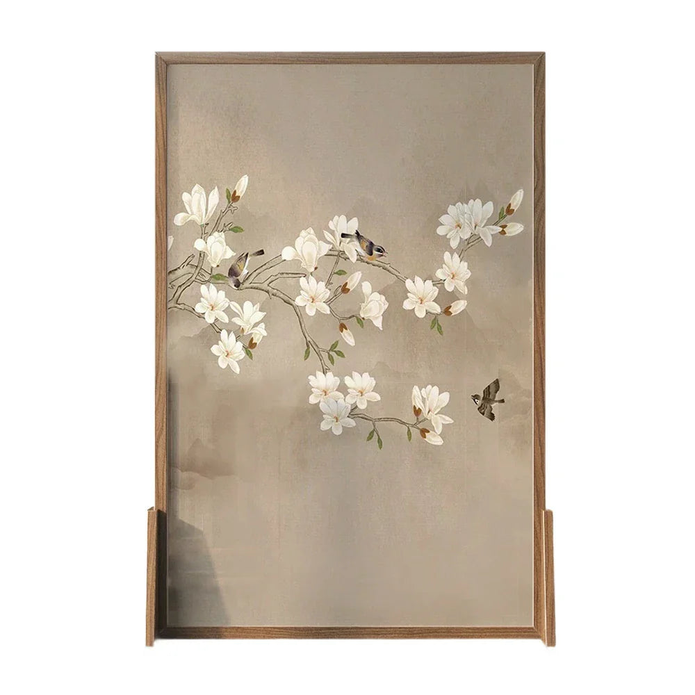 LIVARA Asian Wood, Wood Style Divider, Ash Pine Room Suitable Mongolian Wood Solid Home for Decoration