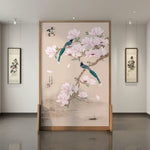 LIVARA Asian Design and Solid Elegant Ash Mongolian Style Room Divider, Wood Office Pine Home Wood, for Decoration