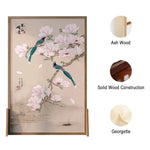 LIVARA Asian Design and Solid Elegant Ash Mongolian Style Room Divider, Wood Office Pine Home Wood, for Decoration