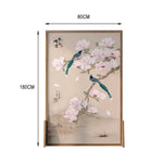 LIVARA Asian Design and Solid Elegant Ash Mongolian Style Room Divider, Wood Office Pine Home Wood, for Decoration