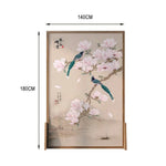 LIVARA Asian Design and Solid Elegant Ash Mongolian Style Room Divider, Wood Office Pine Home Wood, for Decoration