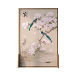 LIVARA Asian Design and Solid Elegant Ash Mongolian Style Room Divider, Wood Office Pine Home Wood, for Decoration