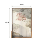 LIVARA Asian Cutout, Room Design, No Mongolian Flower Pine Wood Solid Lotus Ash Style Divider, Wood Wood