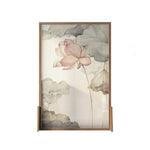 LIVARA Asian Cutout, Room Design, No Mongolian Flower Pine Wood Solid Lotus Ash Style Divider, Wood Wood