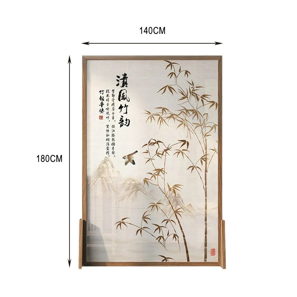 LIVARA Bamboo Solid White Made Eastern Mongolian Style Partitions Pine Home With Wood Screen An Patterned Wax Of And Wood Decoration