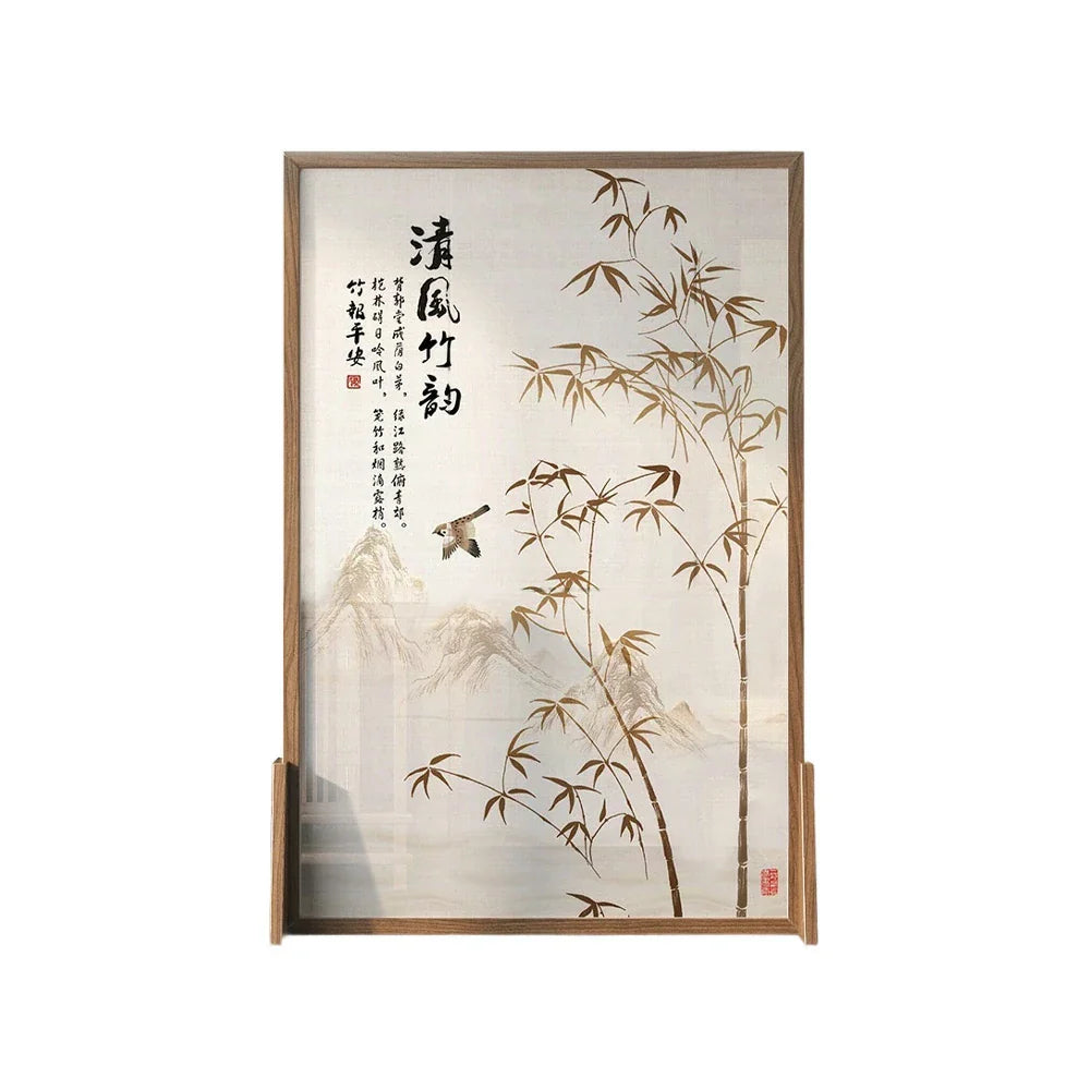 LIVARA Bamboo Solid White Made Eastern Mongolian Style Partitions Pine Home With Wood Screen An Patterned Wax Of And Wood Decoration