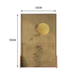 LIVARA Withered Of Screen Mongolian Home And Wood Wood Made White Style Pattern Wax Leaf Pine Featuring Eastern Solid Decor