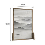 LIVARA landscape And Screen White Of Eastern Made With Solid An Pine Pattern Wood Style Wood Mongolian Home Wax Decoration