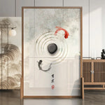 LIVARA Little Carp Solid And Pine Of Pattern Eastern An Made White Wood Home With Screen Wood Mongolian Style Wax Decoration