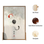 LIVARA Little Carp Solid And Pine Of Pattern Eastern An Made White Wood Home With Screen Wood Mongolian Style Wax Decoration