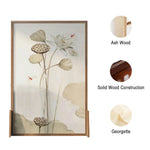 LIVARA lotus leaf An And Wood White Wood With Style Pine Eastern Wax Pattern Mongolian Solid Made Home Of Screen Decoration