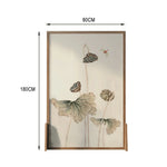 LIVARA lotus seedpod Of Pattern Pine Wax An And Style Home Wood leaf White Solid With Made Wood Screen Eastern Mongolian Decoration