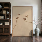 LIVARA lotus Home Wood An Solid Pattern Screen Made And Eastern Of Wood White Mongolian With leaf Wax Style Pine Decoration