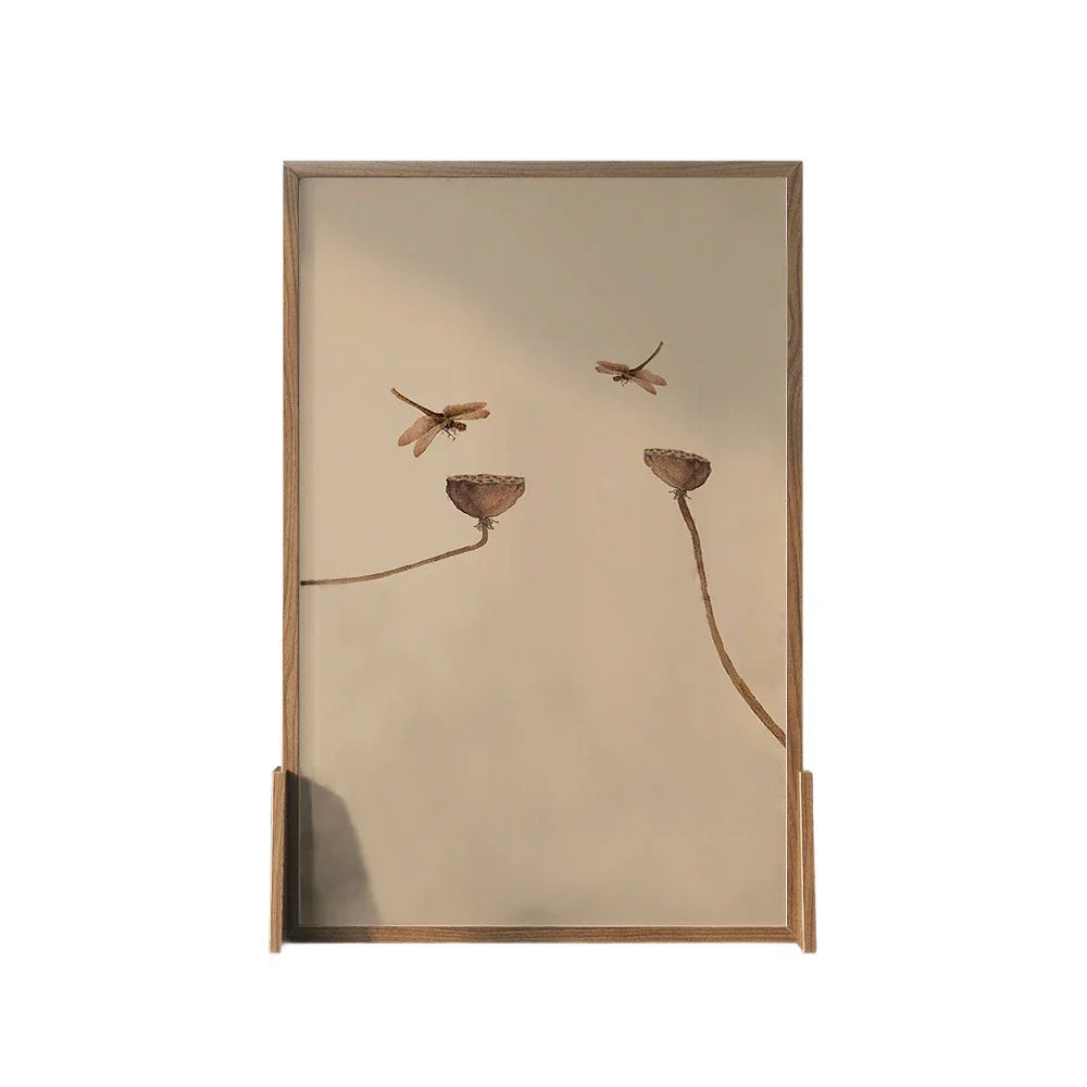 LIVARA lotus Home Wood An Solid Pattern Screen Made And Eastern Of Wood White Mongolian With leaf Wax Style Pine Decoration