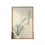 LIVARA flower leaf Style Wood Eastern Wax Solid Pine Pattern Wood Of White Screen Made Home Mongolian And An With Decoration