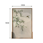 LIVARA Bamboo And Style Pattern Of Wax Wood Pine Made An and Solid Mongolian Eastern Moon Screen White Wood With the Home Decoration