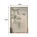 LIVARA Bamboo And Style Pattern Of Wax Wood Pine Made An and Solid Mongolian Eastern Moon Screen White Wood With the Home Decoration