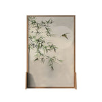 LIVARA Bamboo And Style Pattern Of Wax Wood Pine Made An and Solid Mongolian Eastern Moon Screen White Wood With the Home Decoration