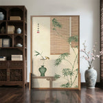 LIVARA Green Pine An Of Home Pattern plants Eastern Screen Mongolian With Wood Style Made And White Solid Wood Wax Decoration
