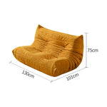 LIVARA B001 Yellow 84/90/130/160CM High-Resilience Compressed Style Length Minimalist Foam Dual-Layer Sofa
