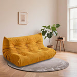 LIVARA B001 Yellow 84/90/130/160CM High-Resilience Compressed Style Length Minimalist Foam Dual-Layer Sofa