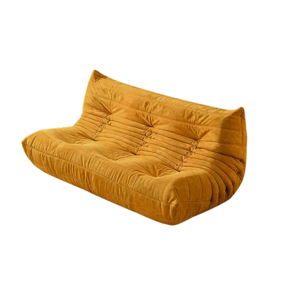 LIVARA B001 Yellow 84/90/130/160CM High-Resilience Compressed Style Length Minimalist Foam Dual-Layer Sofa