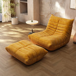 LIVARA B001 Yellow 84/90/130/160CM High-Resilience Compressed Style Length Minimalist Foam Dual-Layer Sofa