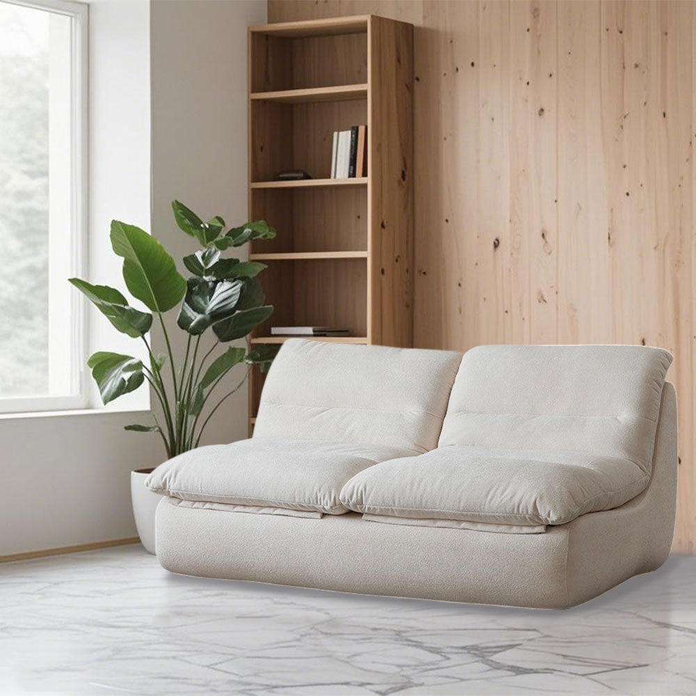 LIVARA B003 Foam Dual-Layer High-Resilience Compressed Style 80/155CM Minimalist Yellow&White Length Sofa