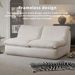 LIVARA B003 Foam Dual-Layer High-Resilience Compressed Style 80/155CM Minimalist Yellow&White Length Sofa