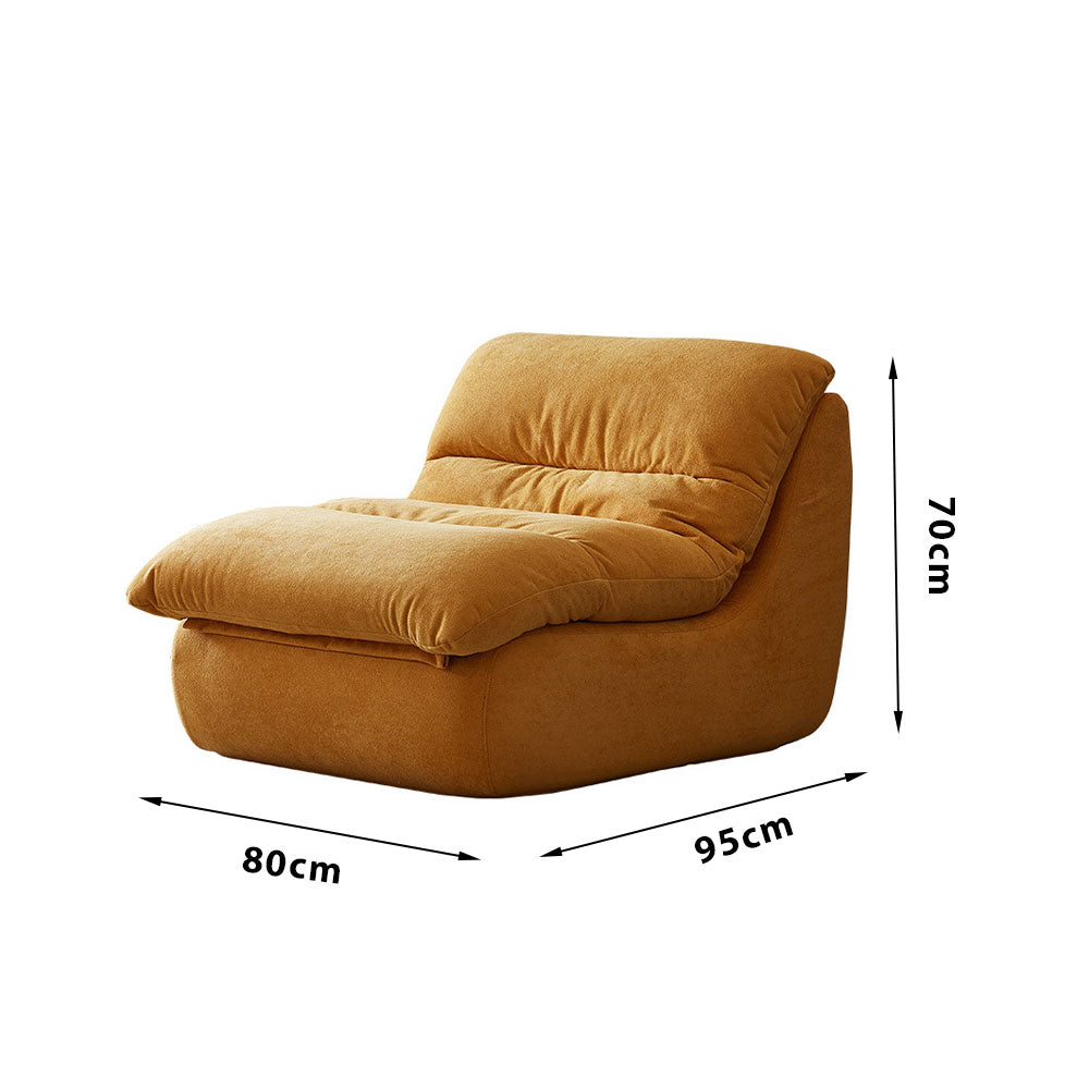 LIVARA B003 Foam Dual-Layer High-Resilience Compressed Style 80/155CM Minimalist Yellow&White Length Sofa