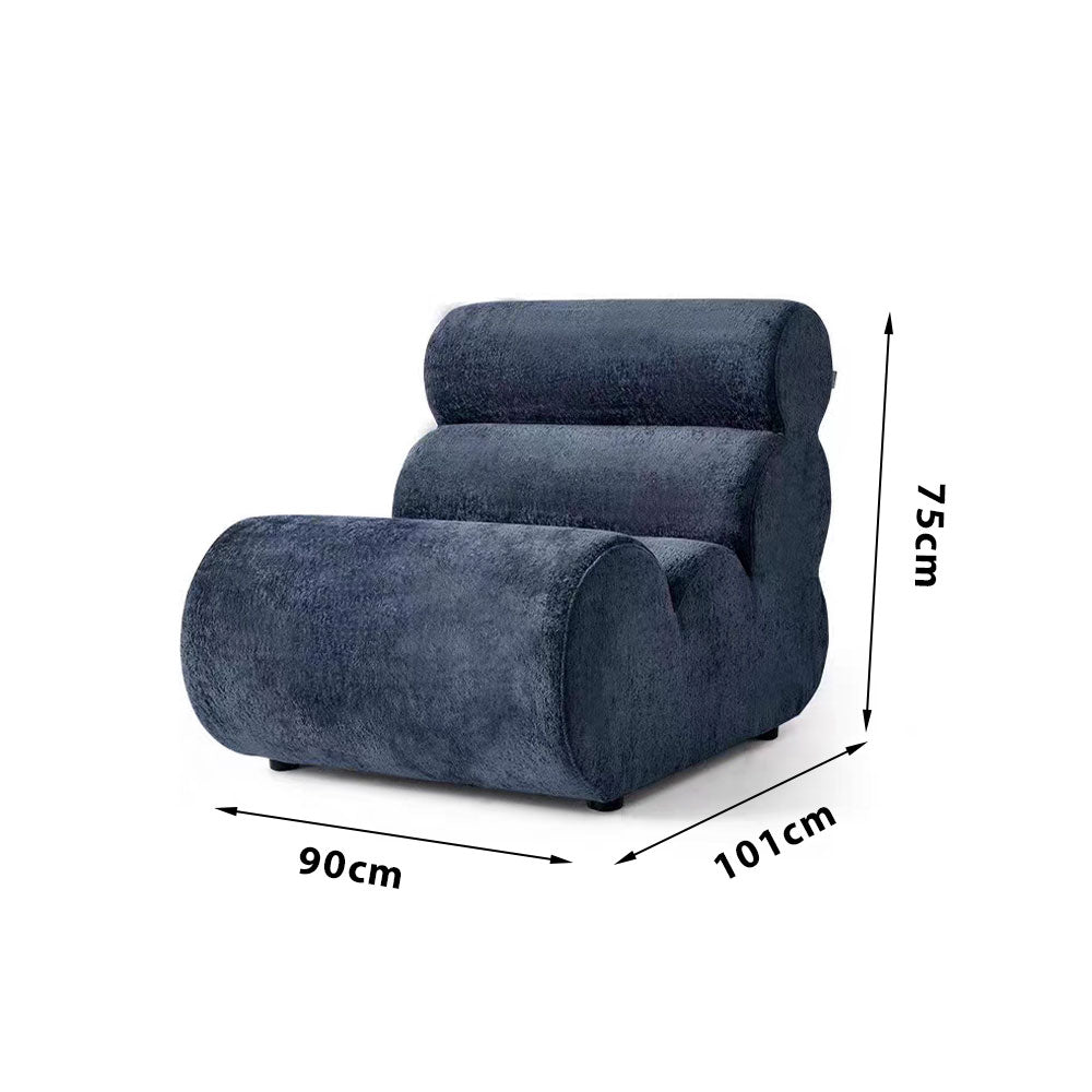 LIVARA B005 Dual-Layer Minimalist Blue&Grey&Green&Khaki&Brown Foam High-Resilience Style Compressed 90CM Length Sofa