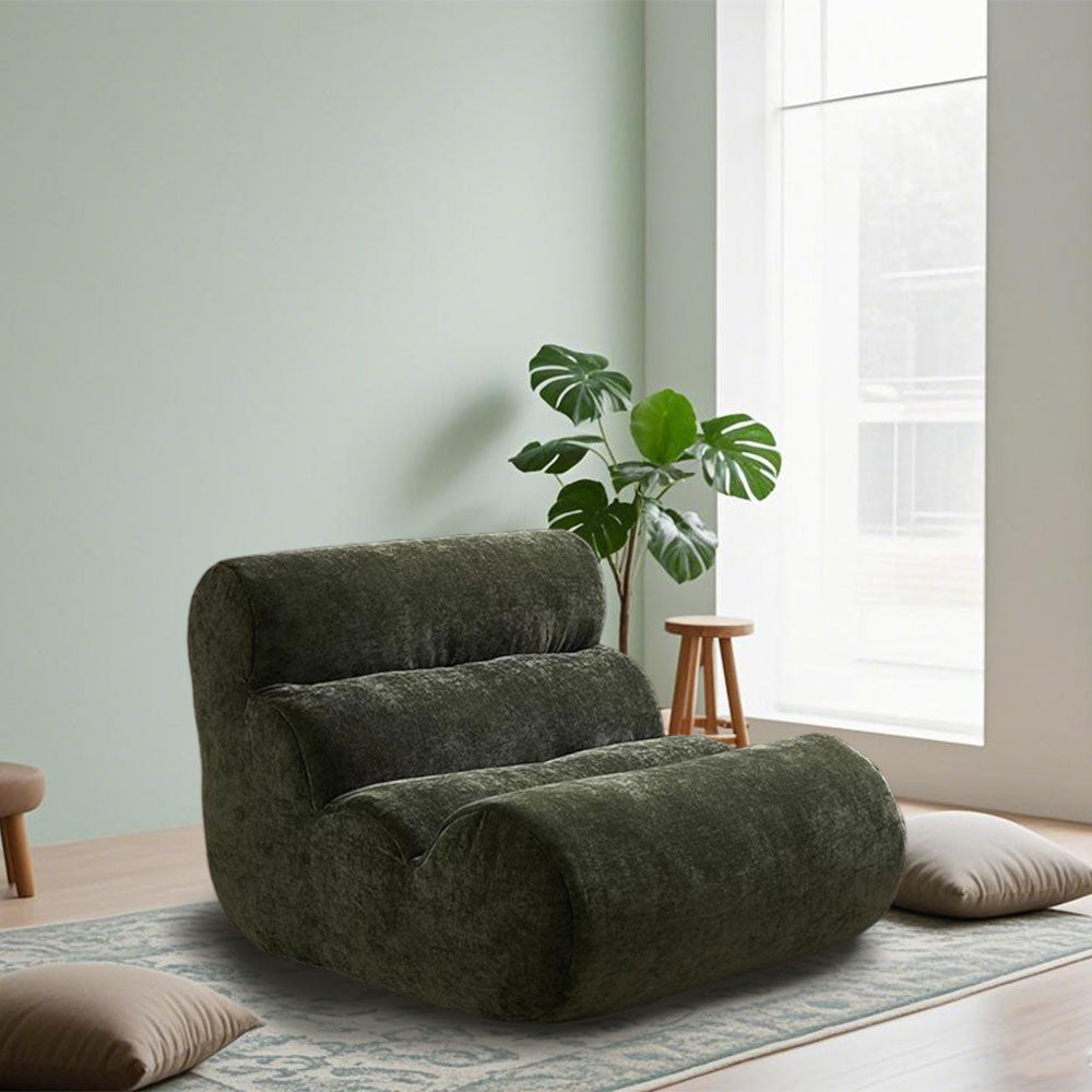 LIVARA B005 Dual-Layer Minimalist Blue&Grey&Green&Khaki&Brown Foam High-Resilience Style Compressed 90CM Length Sofa