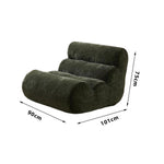 LIVARA B005 Dual-Layer Minimalist Blue&Grey&Green&Khaki&Brown Foam High-Resilience Style Compressed 90CM Length Sofa