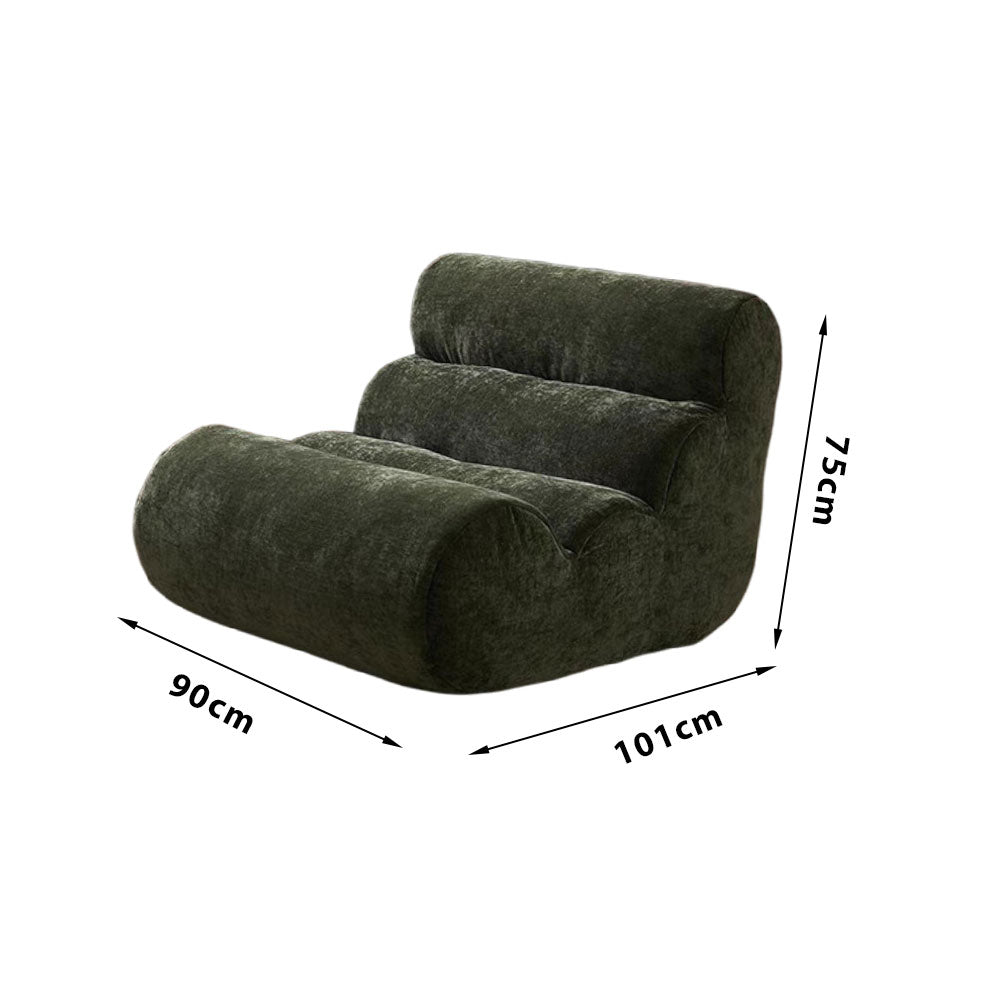 LIVARA B005 Dual-Layer Minimalist Blue&Grey&Green&Khaki&Brown Foam High-Resilience Style Compressed 90CM Length Sofa