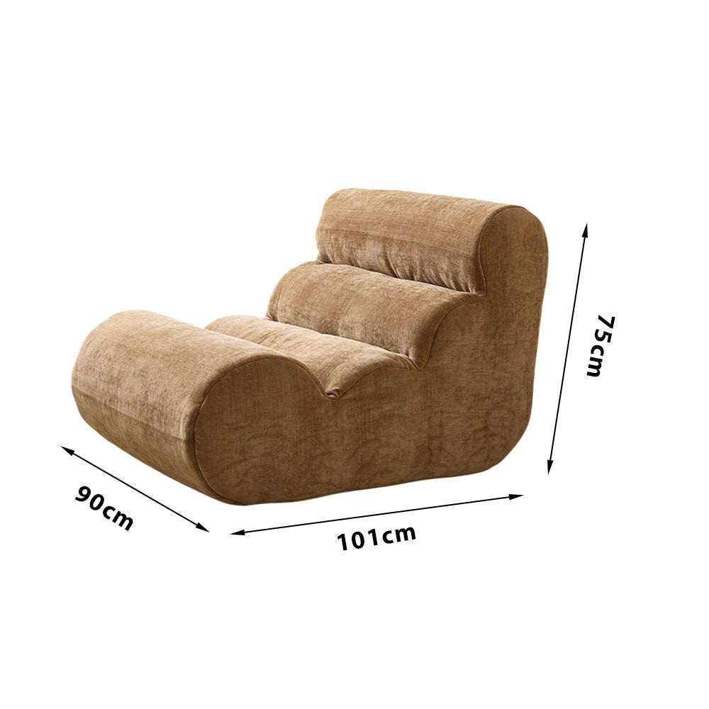 LIVARA B005 Dual-Layer Minimalist Blue&Grey&Green&Khaki&Brown Foam High-Resilience Style Compressed 90CM Length Sofa