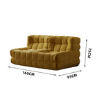 LIVARA B006 Style Compressed 80/160CM Minimalist Foam Blue&Yellow High-Resilience Dual-Layer Length Sofa