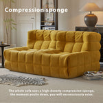 LIVARA B006 Style Compressed 80/160CM Minimalist Foam Blue&Yellow High-Resilience Dual-Layer Length Sofa
