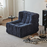 LIVARA B006 Style Compressed 80/160CM Minimalist Foam Blue&Yellow High-Resilience Dual-Layer Length Sofa