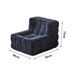 LIVARA B006 Style Compressed 80/160CM Minimalist Foam Blue&Yellow High-Resilience Dual-Layer Length Sofa