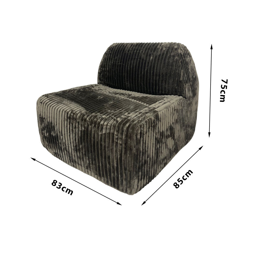 LIVARA B007 Compressed Dual-Layer Length Foam 83CM Green High-Resilience Sofa