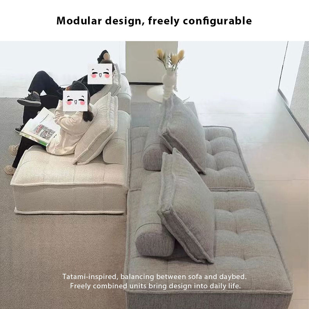 LIVARA B008 White&Pinke&Green&Blue Length High-Resilience Minimalist 85/100CM Style Compressed Dual-Layer Foam Sofa