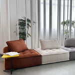 LIVARA B008 White&Pinke&Green&Blue Length High-Resilience Minimalist 85/100CM Style Compressed Dual-Layer Foam Sofa