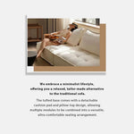 LIVARA B008 White&Pinke&Green&Blue Length High-Resilience Minimalist 85/100CM Style Compressed Dual-Layer Foam Sofa