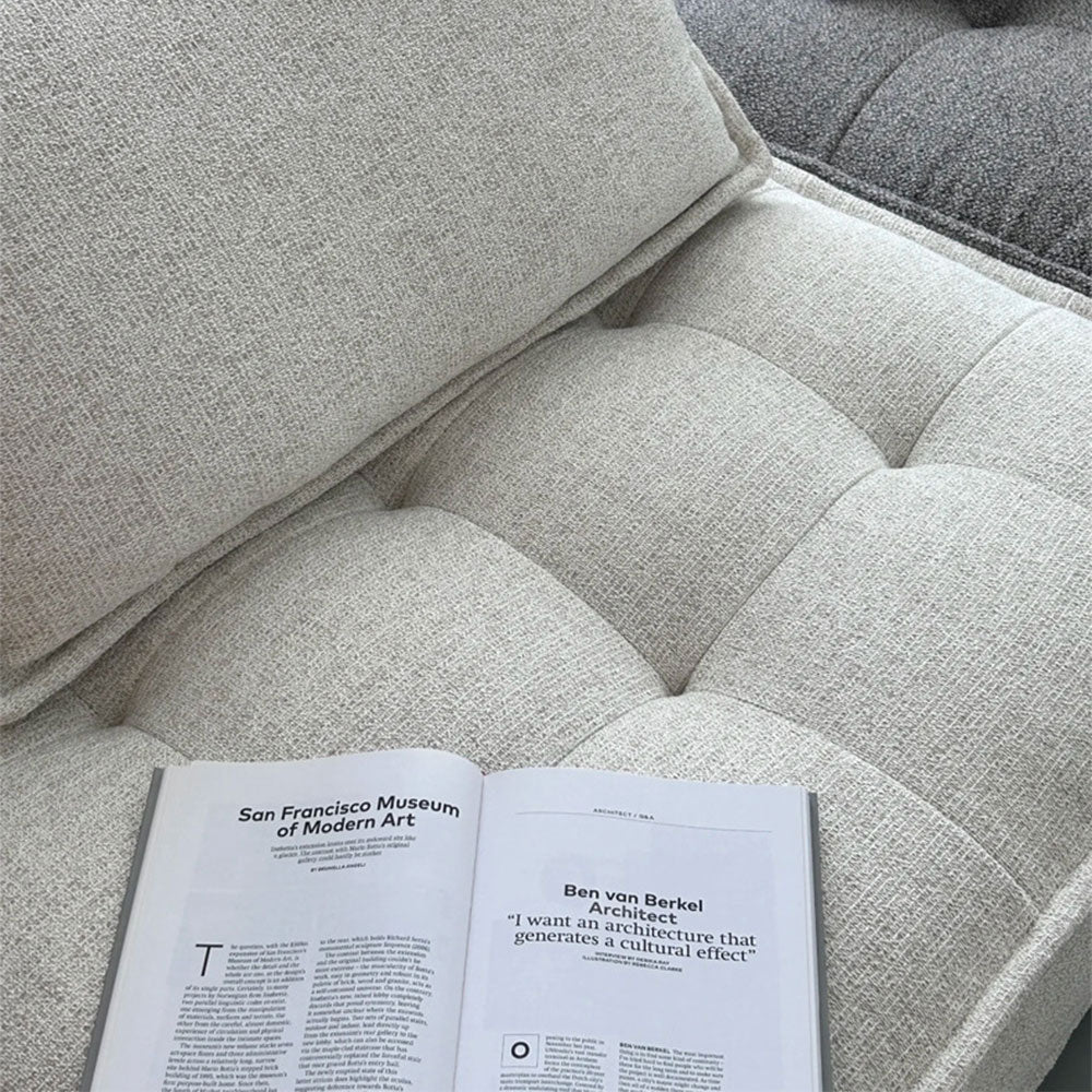 LIVARA B008 White&Pinke&Green&Blue Length High-Resilience Minimalist 85/100CM Style Compressed Dual-Layer Foam Sofa