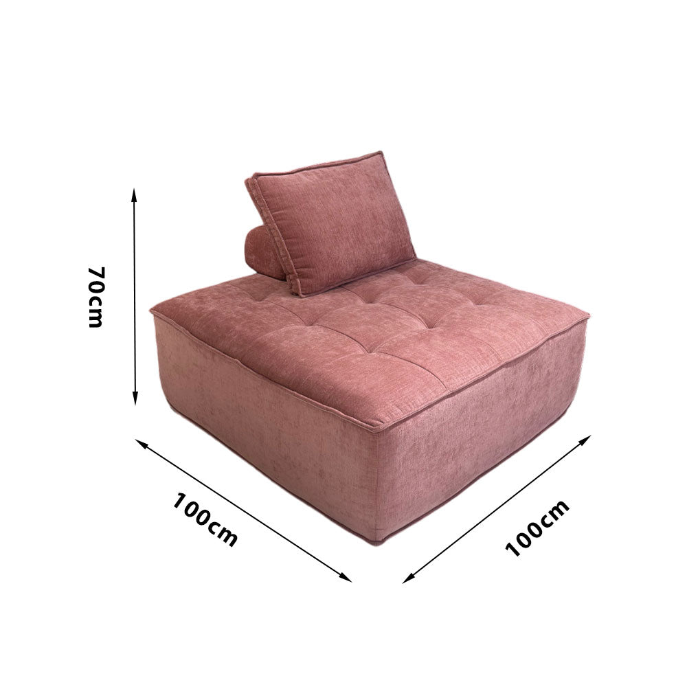 LIVARA B008 White&Pinke&Green&Blue Length High-Resilience Minimalist 85/100CM Style Compressed Dual-Layer Foam Sofa