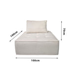 LIVARA B008 White&Pinke&Green&Blue Length High-Resilience Minimalist 85/100CM Style Compressed Dual-Layer Foam Sofa