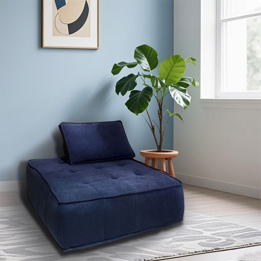 LIVARA B008 White&Pinke&Green&Blue Length High-Resilience Minimalist 85/100CM Style Compressed Dual-Layer Foam Sofa
